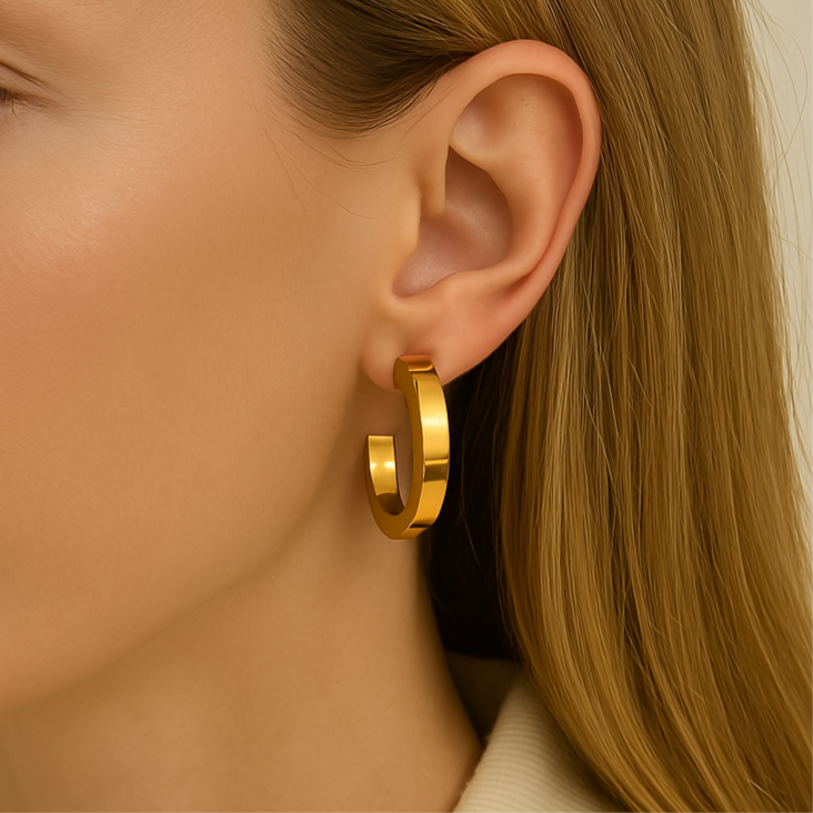 Oro Largo hoop earrings