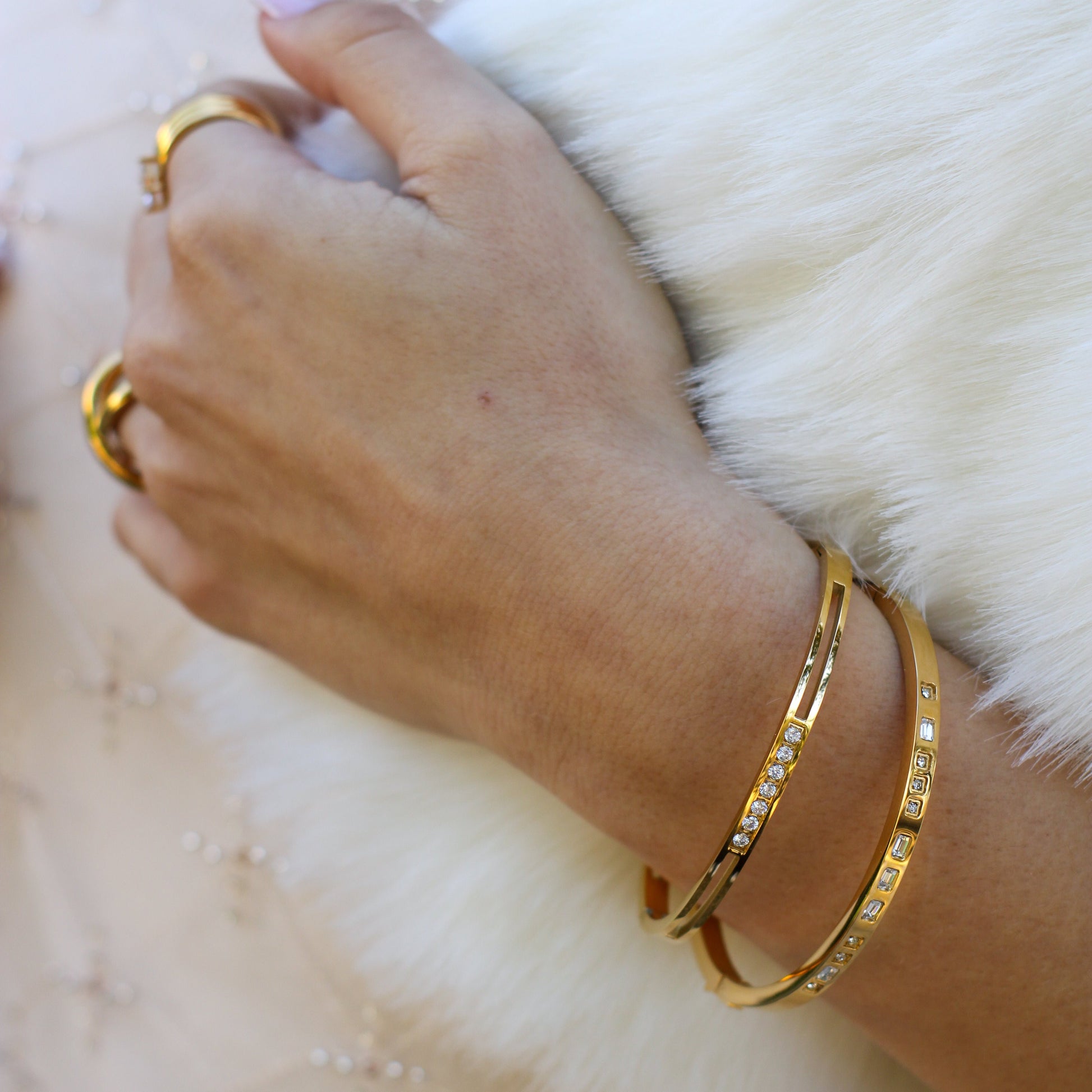 High-quality stainless steel bangle with a hidden message in Morse code.