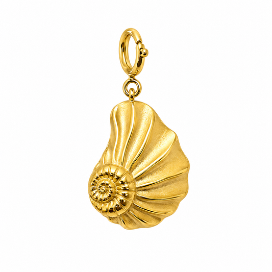 Almaré Muschel-Charm aus Edelstahl in Gold und Silber