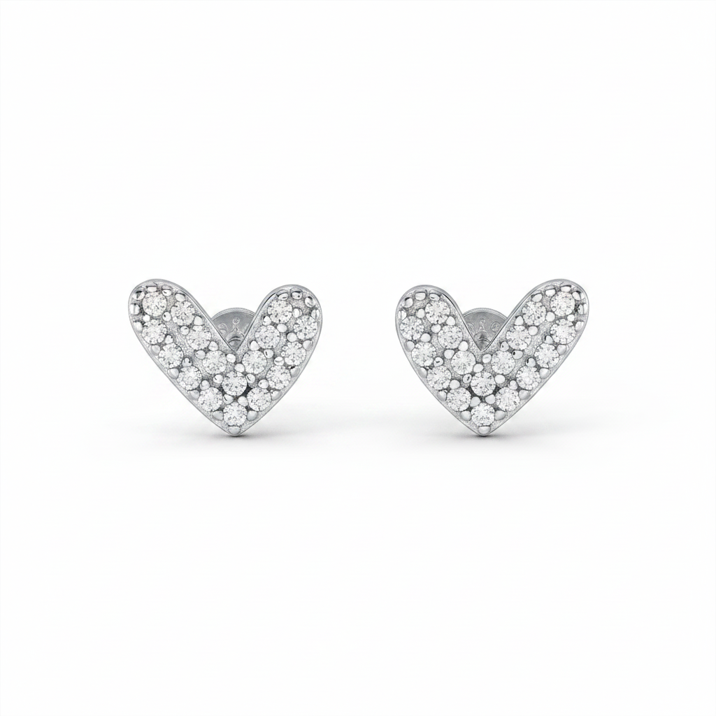 Cuore Brillante stud earrings