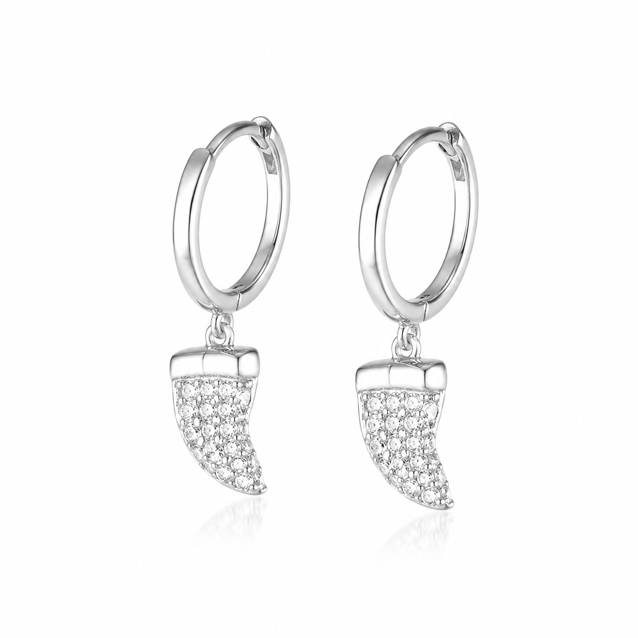 Bocca Ohrringe Silber mit Zirkonia-Horn