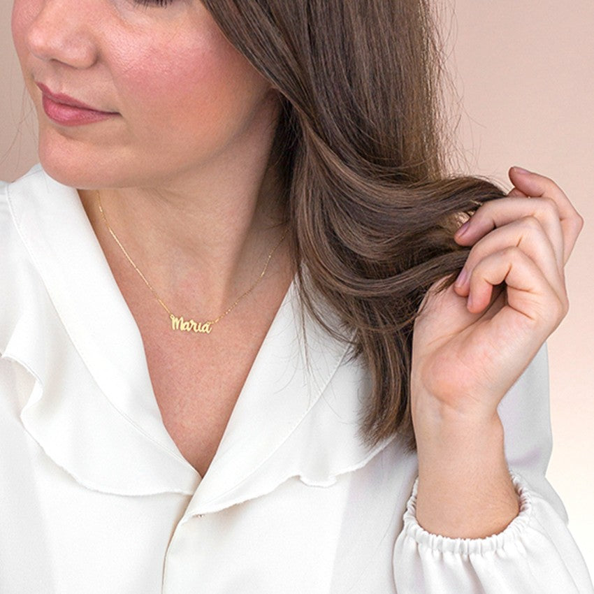 Name chain made from 750 gold