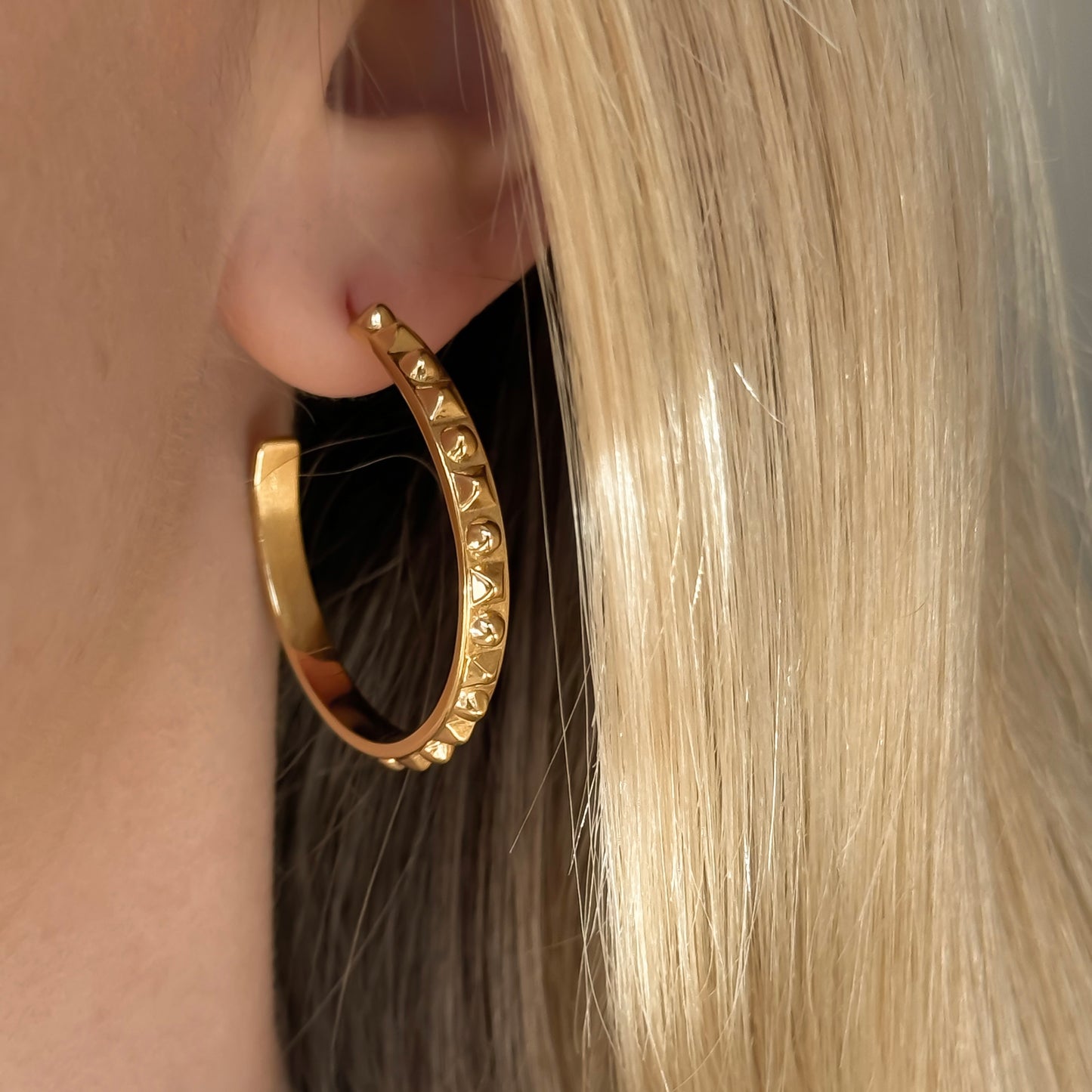 PUNTURA hoop earrings | stainless steel | waterproof