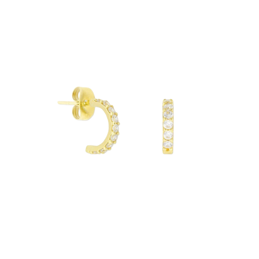 ABBRACCIO half hoop earrings | 375 real gold