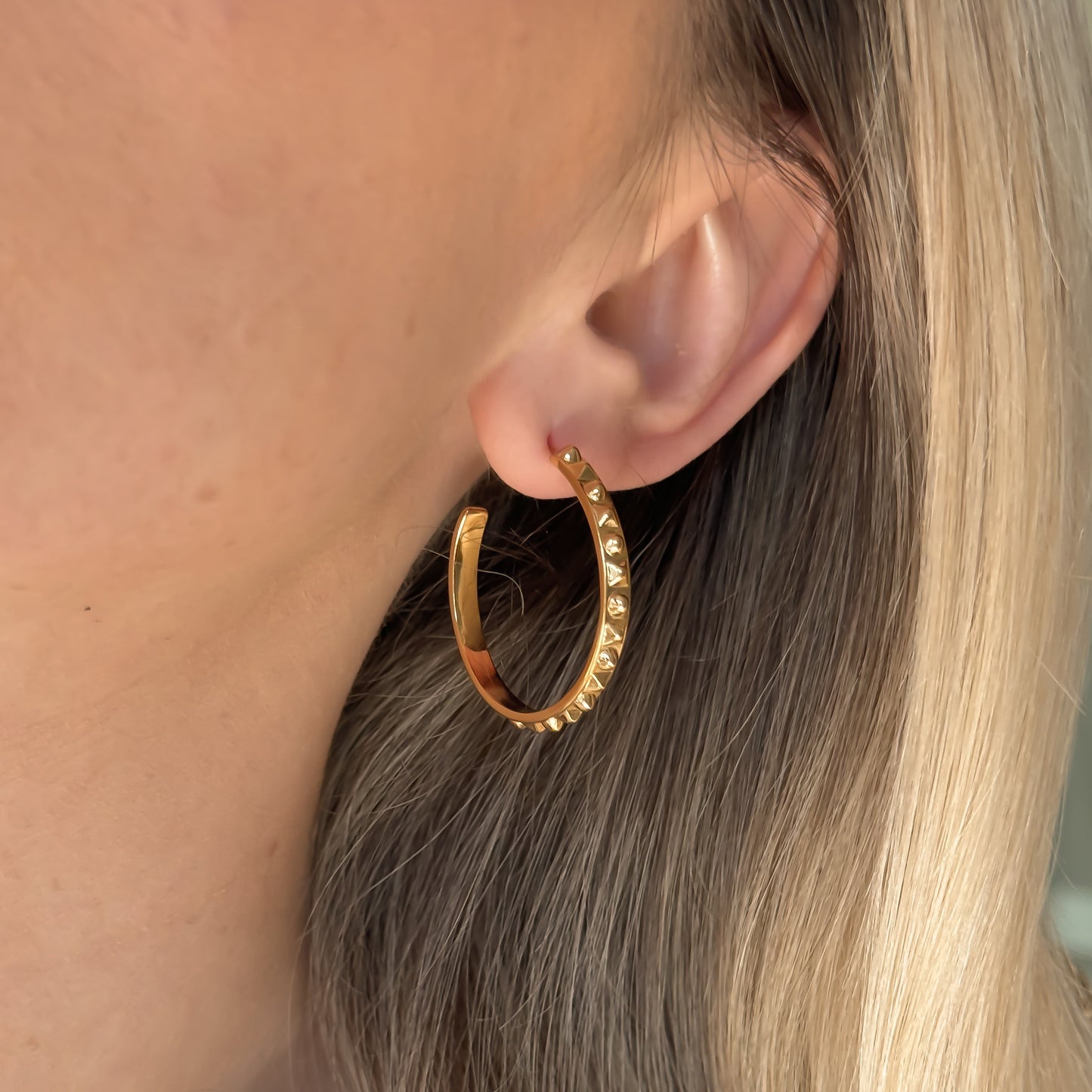 PUNTURA hoop earrings | stainless steel | waterproof