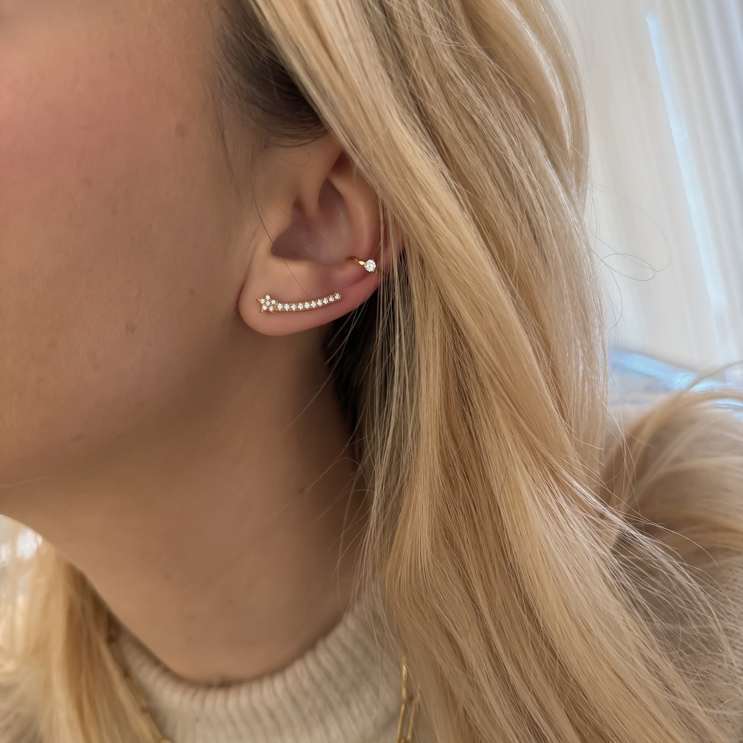 STELLACADENTE ear clips | Sterling silver