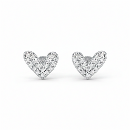 Cuore Brillante stud earrings