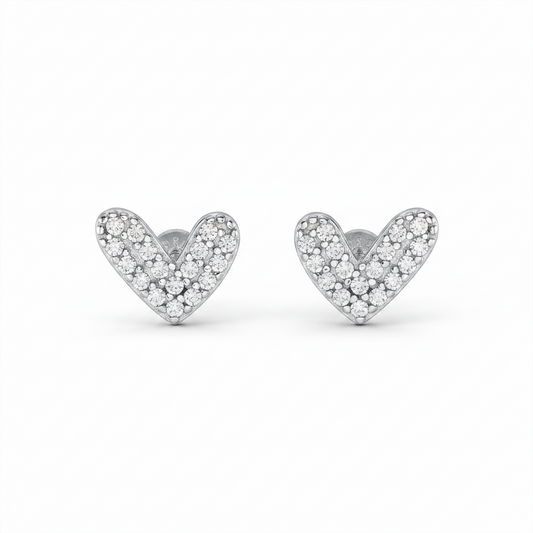 Cuore Brillante stud earrings