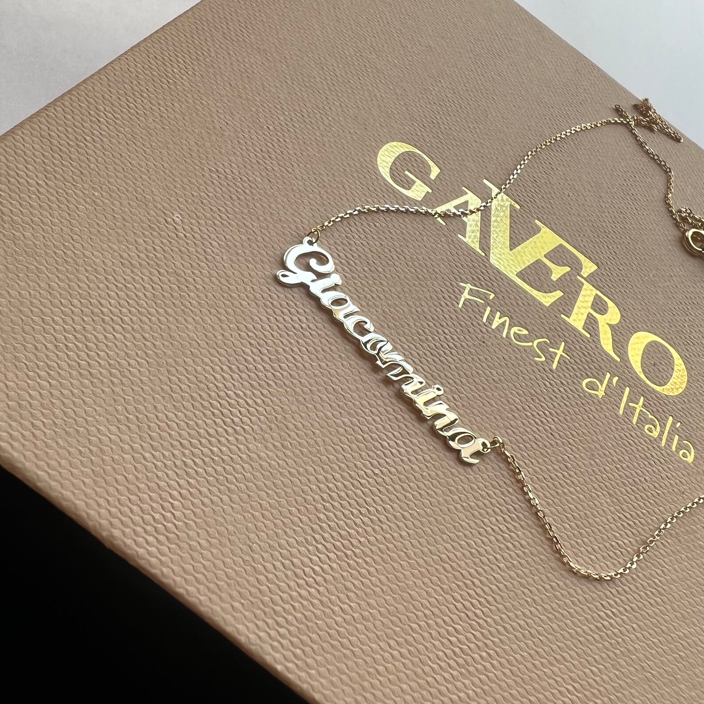 GRASSATO name necklace 750 yellow gold