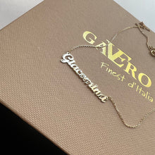 Download the image in the gallery viewer, GRASSATO name necklace 750 yellow gold
