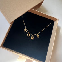 Download the image in the gallery viewer, LETTERE name necklace 750 yellow gold
