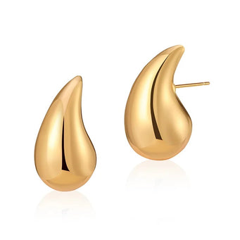 Stainless steel earrings in a trendy drop design