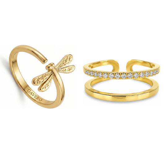 Libellula x Spirale Ring Set