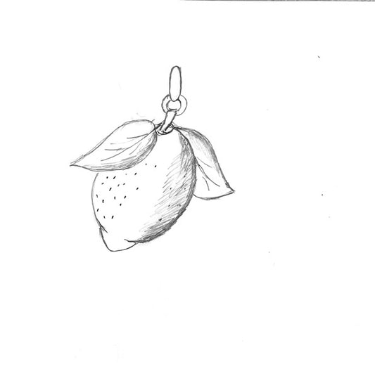 Drawing of the lemon pendant