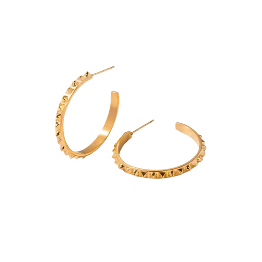 PUNTURA hoop earrings | stainless steel | waterproof