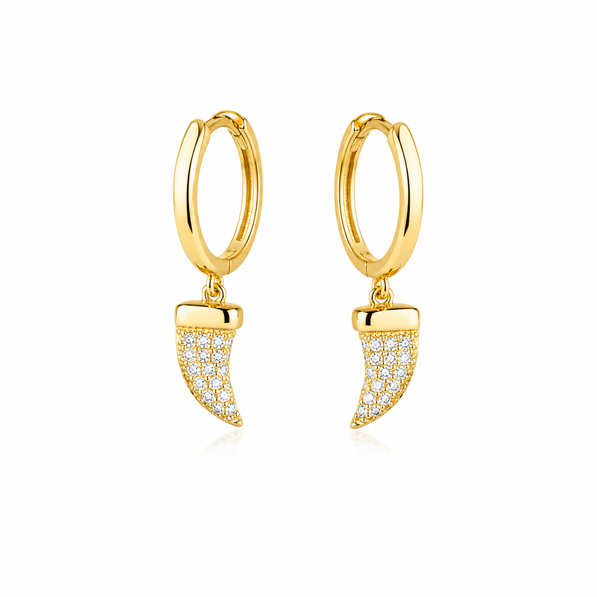 Bocca Ohrringe Gold mit Zirkonia-Horn