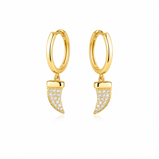 Bocca Ohrringe Gold mit Zirkonia-Horn