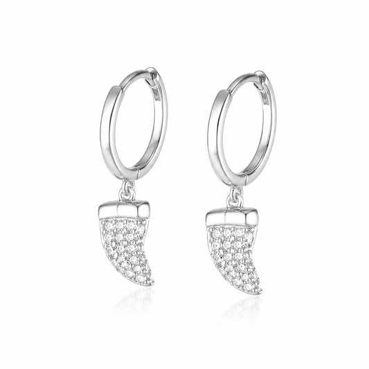 Bocca Ohrringe Silber mit Zirkonia-Horn