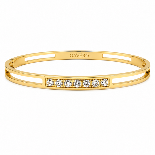 Sole Armreif Gold mit Zirkonia – GAVERO
