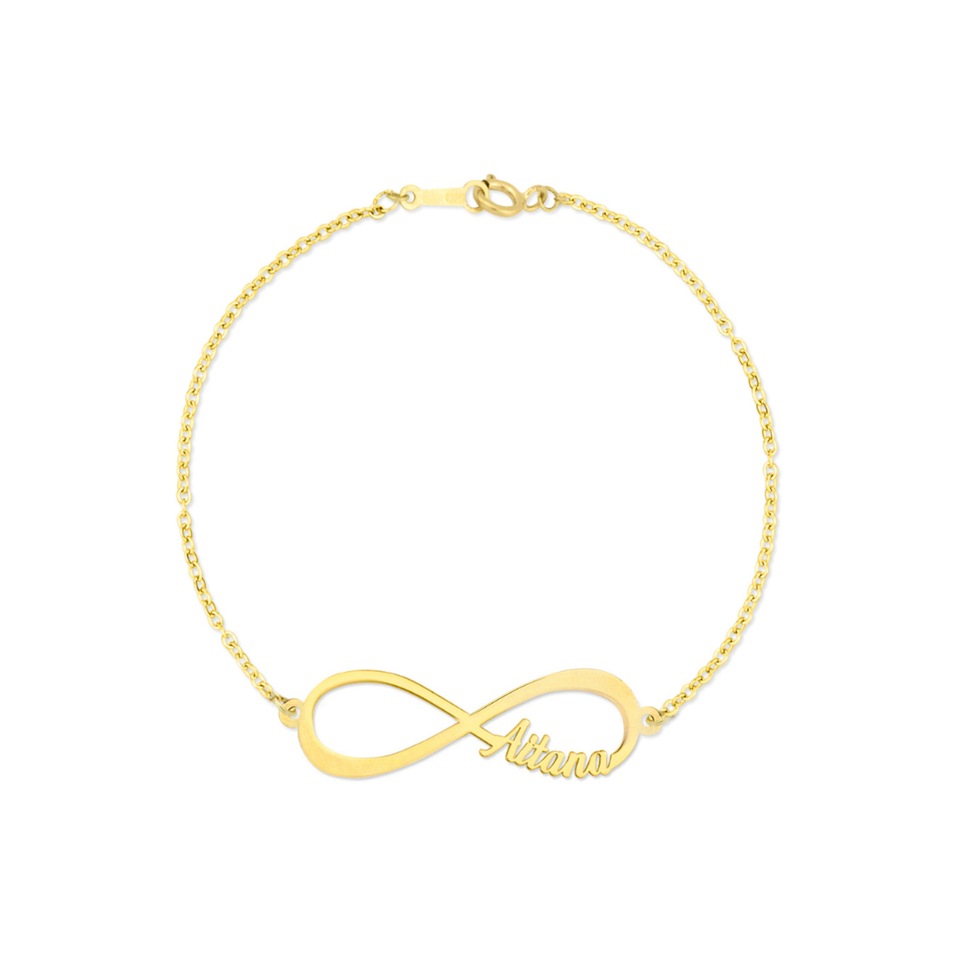 INFINITO name bracelet with 1 name 750 yellow gold