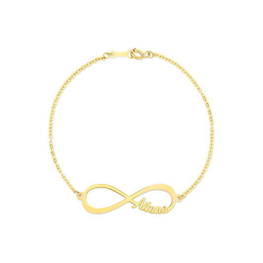 INFINITO name bracelet with 1 name 750 yellow gold