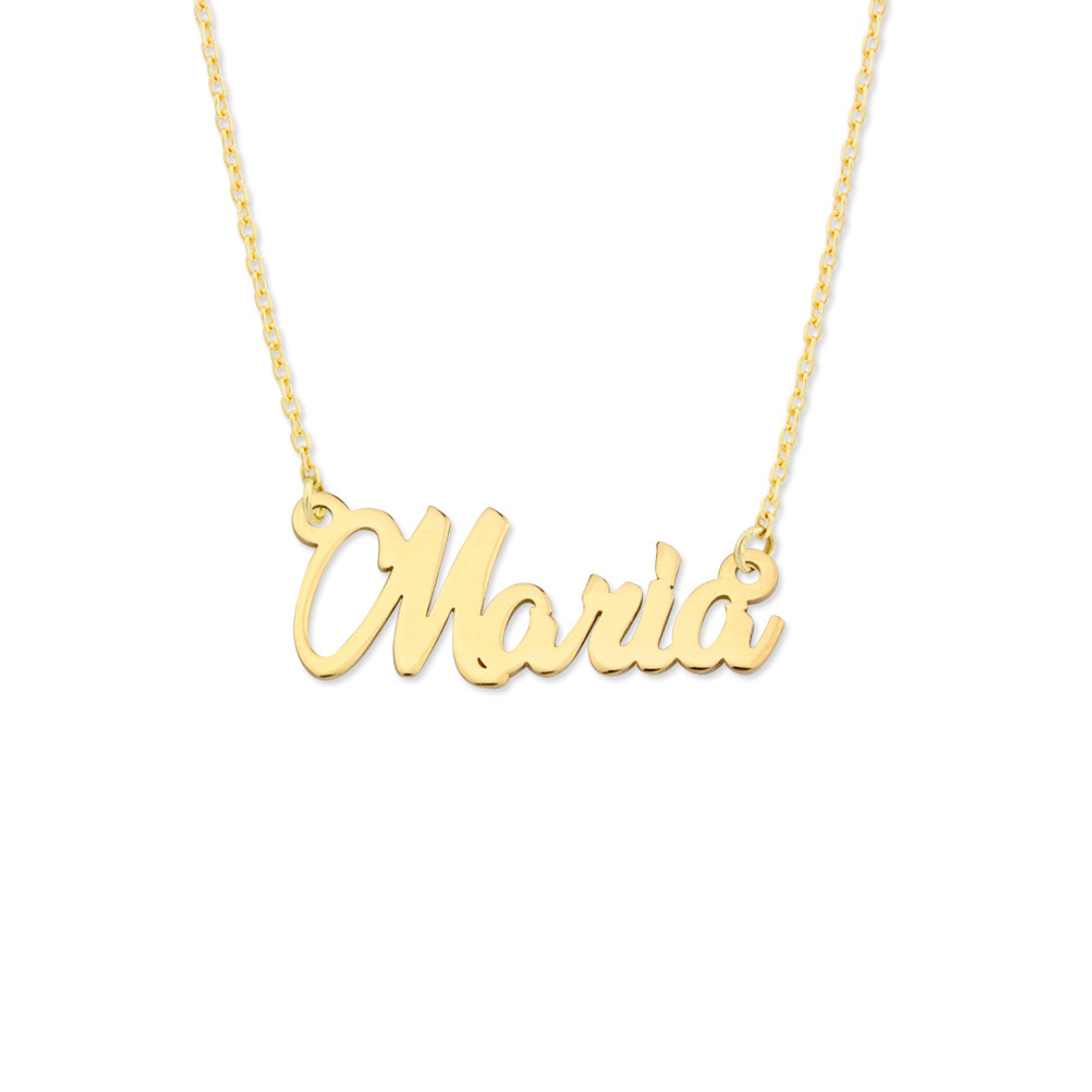 NATURA name necklace 750 yellow gold