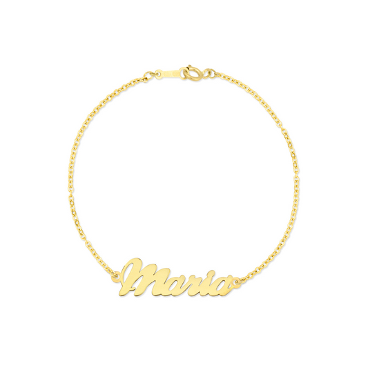 CONTENTO name bracelet 750 yellow gold