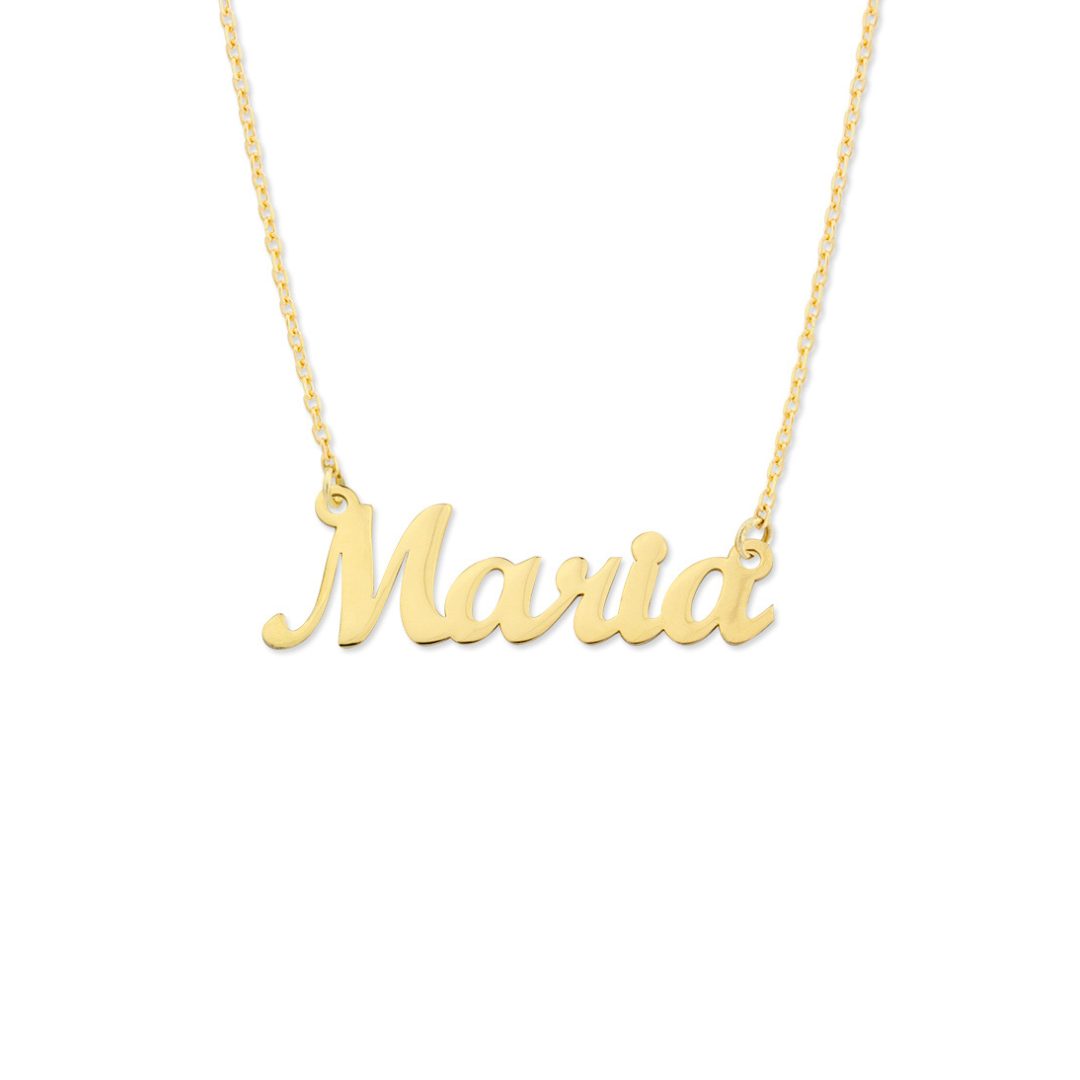 GRASSATO name necklace 750 yellow gold