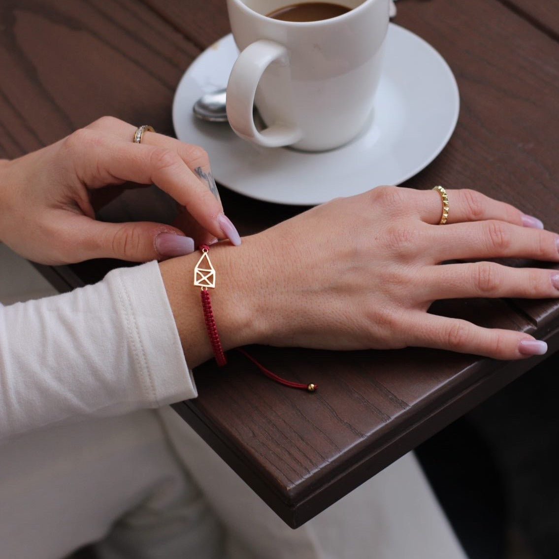 LIMITED Mr Tosch by GAVERO UNISEX Charitiy bracelet merlot - Gavero